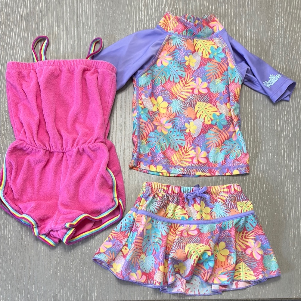 UV Skinz 2-piece bathing suit + Gap romper